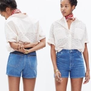 Madewell Westside Jean Shorts with Zippers Size 32
